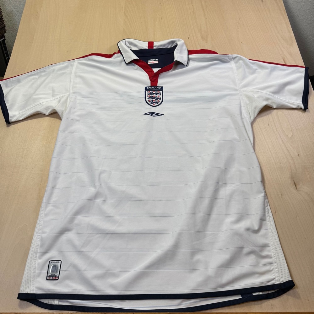 Umbro England Owen 10 Jersey 2003-2005 Home White‎ Soccer Shirt Mens XL